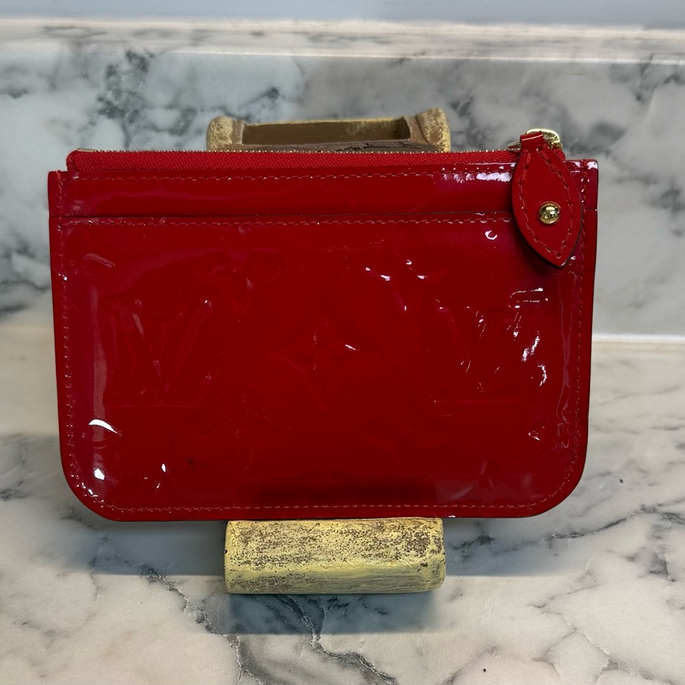 Louis Vuitton Vernis Cardholder Key Pouch Red